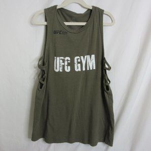 UFC Women's Tank Top Army Green Authentic with Side Detail Size Medium